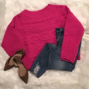 Hot To Trot Pink Sweater